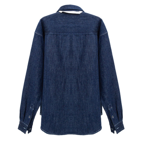 Merely Made Merely Premium Lazy Over Shirt Indigo 23FMLPR207SH Degli Uberti